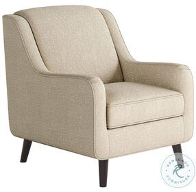 Sugarshack Oatmeal Sloped Arm Accent Chair