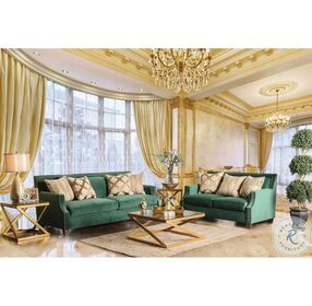 Verdante Emerald Green Living Room Set