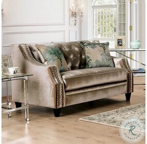 Elicia Champagne Loveseat