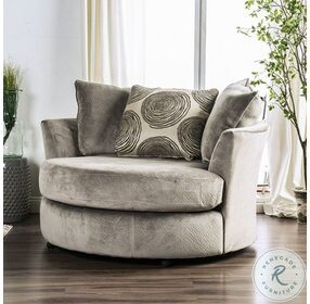 Bonaventura Gray Pattern Swivel Chair
