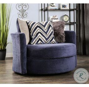 Griswold Navy Blue Swivel Chair
