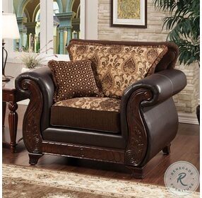 Franklin Dark Brown And Tan Chair