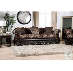 Newdale Brown And Gold Sofa