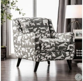Patricia Ivory Dog Pattern Chair