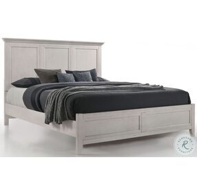 San Mateo Rustic White Queen Panel Bed