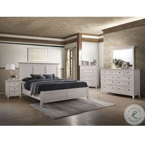 San Mateo Rustic White Panel Bedroom Set