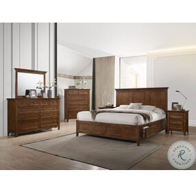 San Mateo Tuscan Medium Brown Dual Storage Bedroom Set