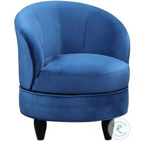 Sophia Blue Velvet Swivel Accent Chair