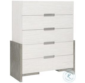 Foundations Linen And Light Shale Tall 5 Drawer Chest