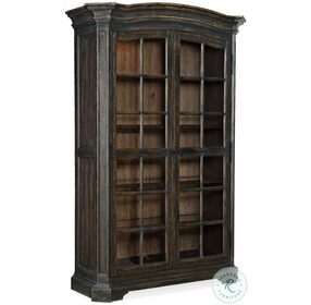 Mullins Prairie Antique Varnish Rich Dark Display Cabinet