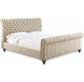 Swanson Sand Upholstered Queen Sleigh Bed