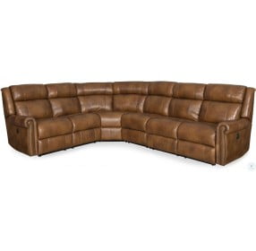 Esme Light Brown Power Reclining LAF Sectional