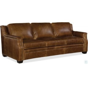 Yates Dark Brown Leather Sofa