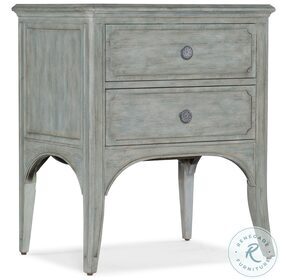 Charleston Waterscape Blue 2 Drawer Accent Table