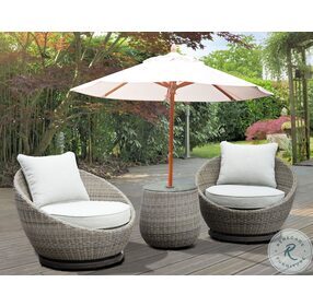 Adeline Two Tone Driftwood 3 Piece Outdoor Patio Set