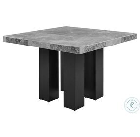 Camila Gray Marble And Ebony Square Counter Height Dining Table