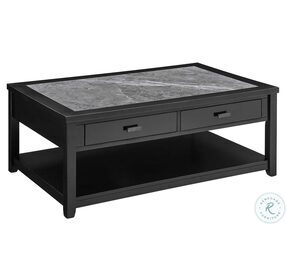 Garvine Gray Sintered Stone And Midnight Coffee Table