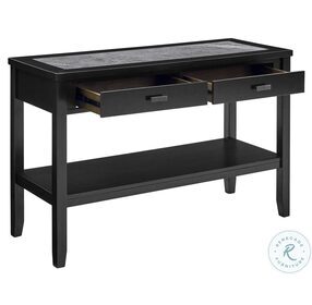 Garvine Gray Sintered Stone And Midnight Sofa Table