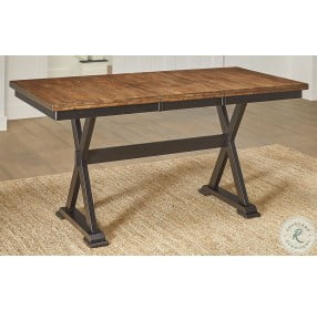 Stormy Ridge Chickory Black 72" Extendable Gathering Height Dining Table