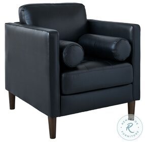 Sire Black Leather Chair