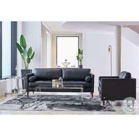Sire Black Leather Living Room Set
