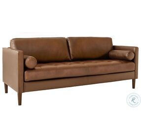 Sire Tan Leather Sofa