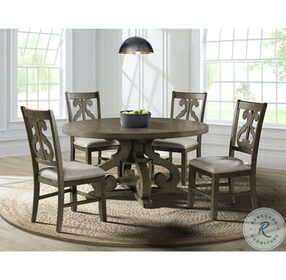 Stanford Gray Round Dining Room Set