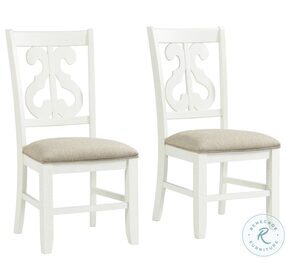 Stanford Stone White Swirl Back Side Chair Set Of 2