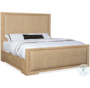 Retreat Light Brown Cane King Panel Bed