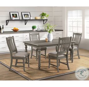 Fairwood Soft Gray Extendable Dining Room Set