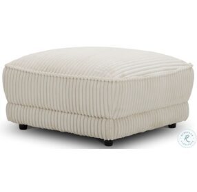 Utopia Mega Ivory Ottoman with Casters