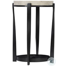 Berkshire Neutral Stone And Aged Pewter Accent Table
