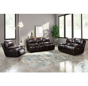 Brookings Light Brown Power Reclining Living Room Set Power Headrest And Footrest