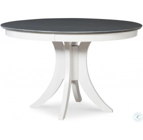 Cosmopolitan White and Gray Siena 48" Round Dining Table