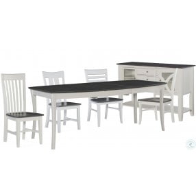 Cosmopolitan White and Gray Salerno Butterfly Extendable Dining Room Set
