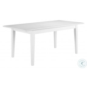 Hampton Pure White Butterfly Leaf Shaker Extendable Table
