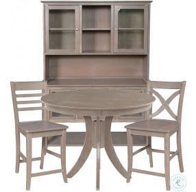 Cosmopolitan Taupe Gray Siena 48" Round Counter Height Dining Room Set