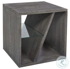 8th Street Charcoal Clay End Table