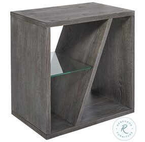 8th Street Charcoal Clay Chairside Table