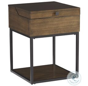 Park City Cinnamon And Black Chairside Table