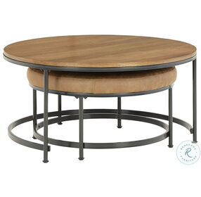 Drezmoore Light Brown And Black Nesting Coffee Table Set of 2