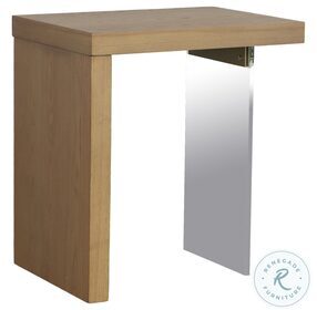 West Coast Sandstone And Acrylic Chairside Table