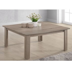 Barry Distressed Dark Taupe Square Cocktail Table