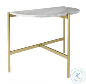 Wynora White And Gold Chairside End Table