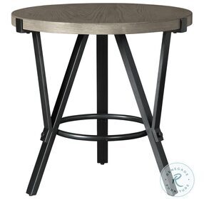 Zontini Light Brown And Black End Table