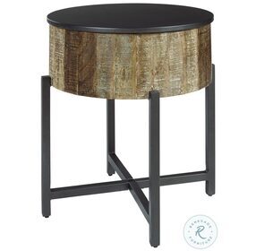 Nashbryn Gray And Brown End Table
