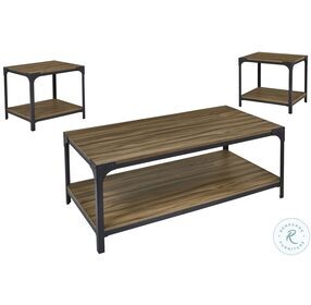 Xander Natural And Black Occasional Table Set
