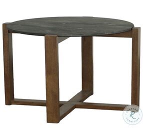 Rizzy Paladina Gray And Chestnut Round Cocktail Table