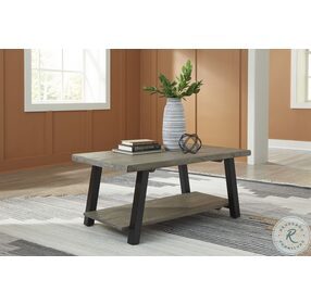 Brennegan Grey And Black Rectangular Occasional Table Set