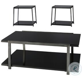 Rollynx Black 3 Piece Occasional Table Set